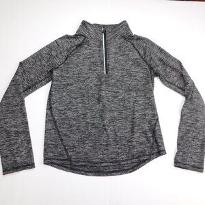 Old Navy Active Salt Pepper Youth Girls XL / 14 Long Sleeve 1/4 Shirt
